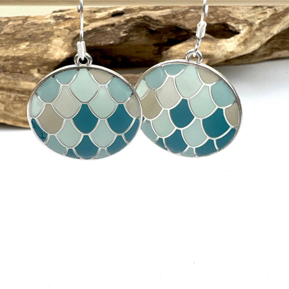 Jackie Gallagher Designs - Handmade Coastal Jewelry - Mermaid Scale Resin Earring
