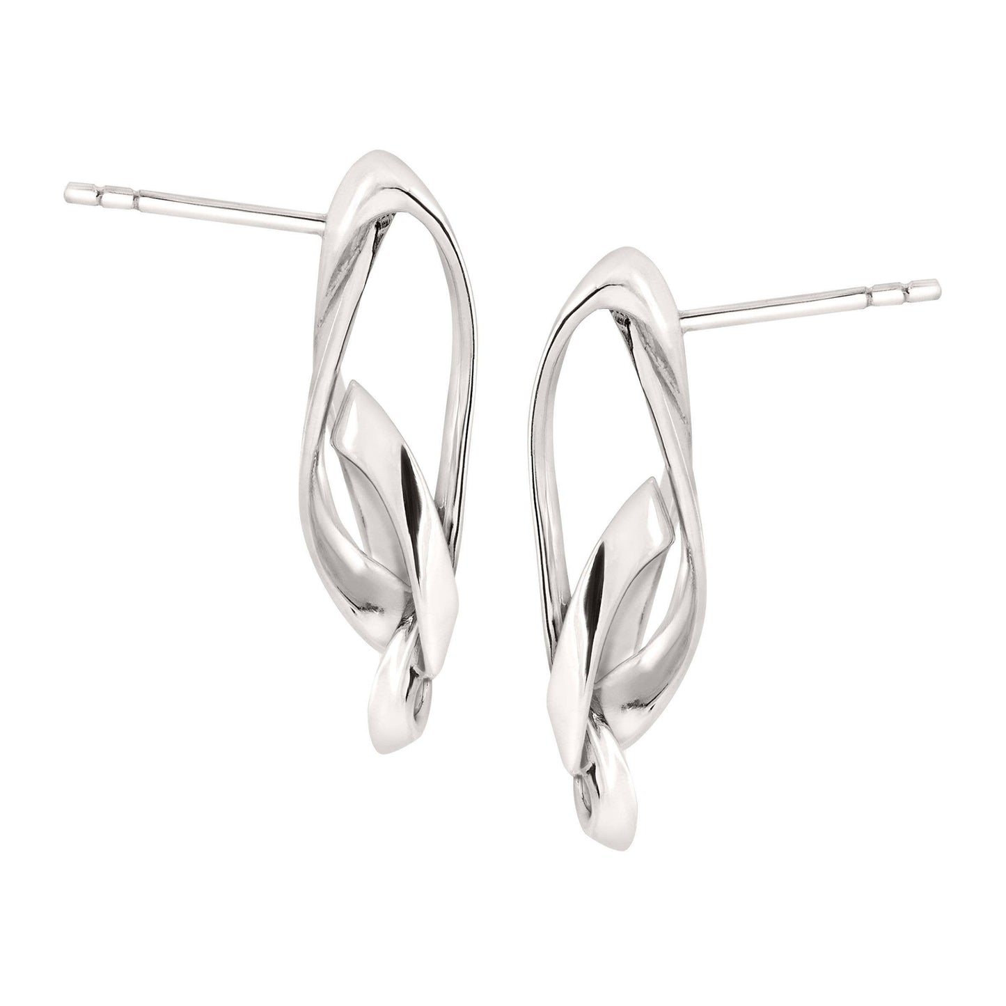 Silpada - Silpada 'Tied Up' Knotted Earrings in Sterling Sil: 1 1/16
