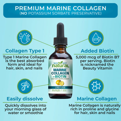 WhyNotNatural - Liquid Marine Collagen + Biotin
