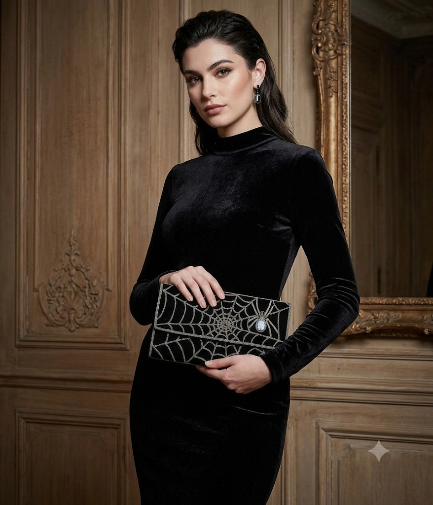 Ricki designs - A SPIDER CLUTCH