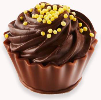 Chocolate Creations USA - Belgian Chocolate Truffles-Cupcake Shape: Salty Fudge Cream