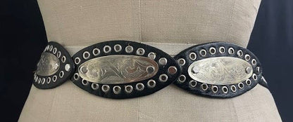 DAIRI - Oval shape leather belt