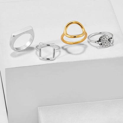 Silpada - Silpada 'Karma Ring' in Sterling Silver, Size 10: White / 7