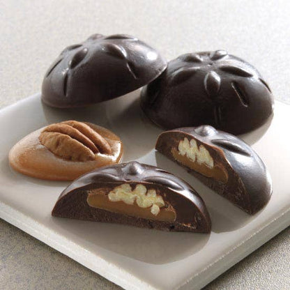 Harbor Sweets - Harbor Sweets Chocolates Sand Dollars Gable Box caramel 6 pc