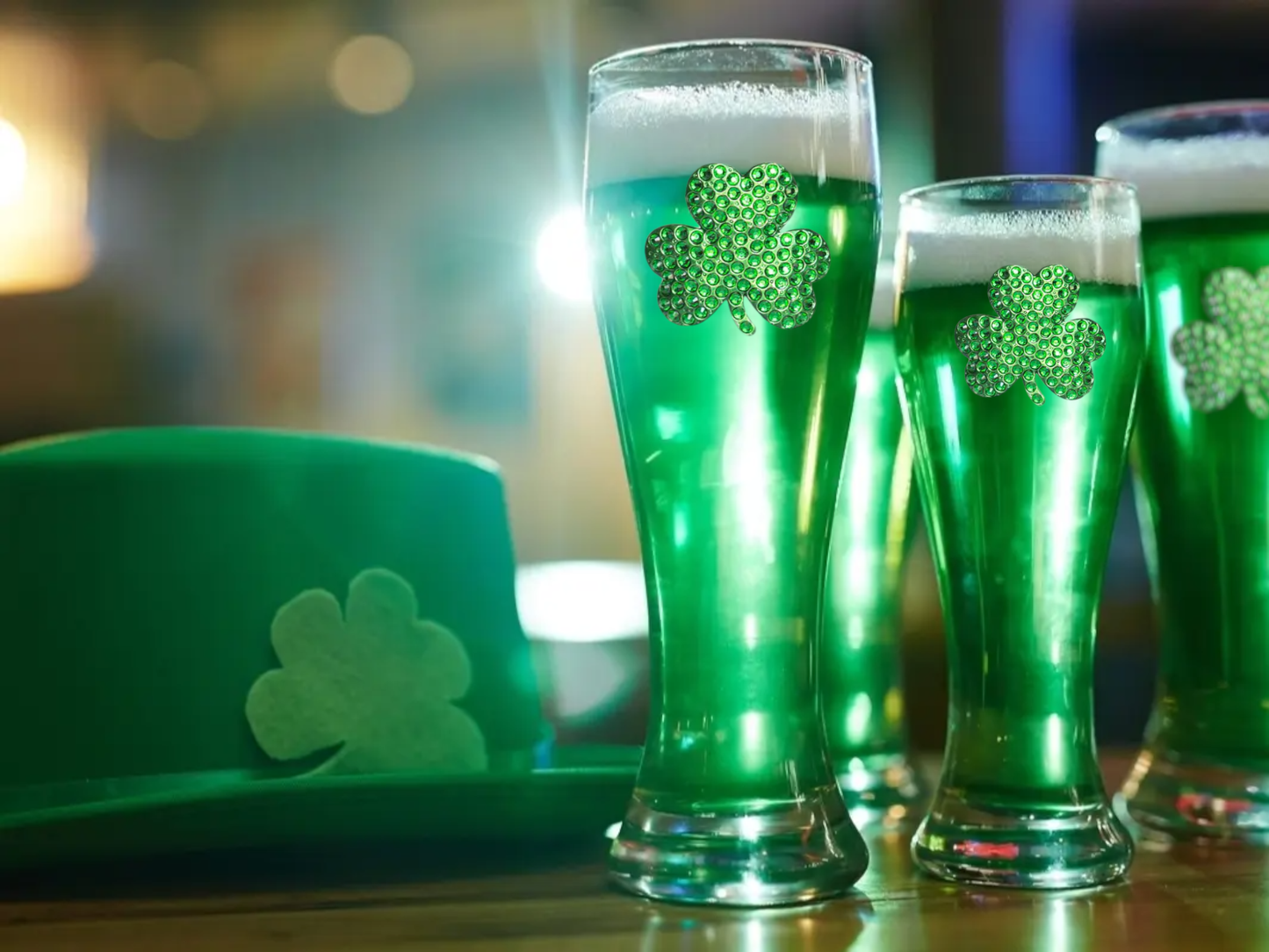 The Queens' Jewels® - St. Patrick's Day Shamrock Jeweled Pilsner