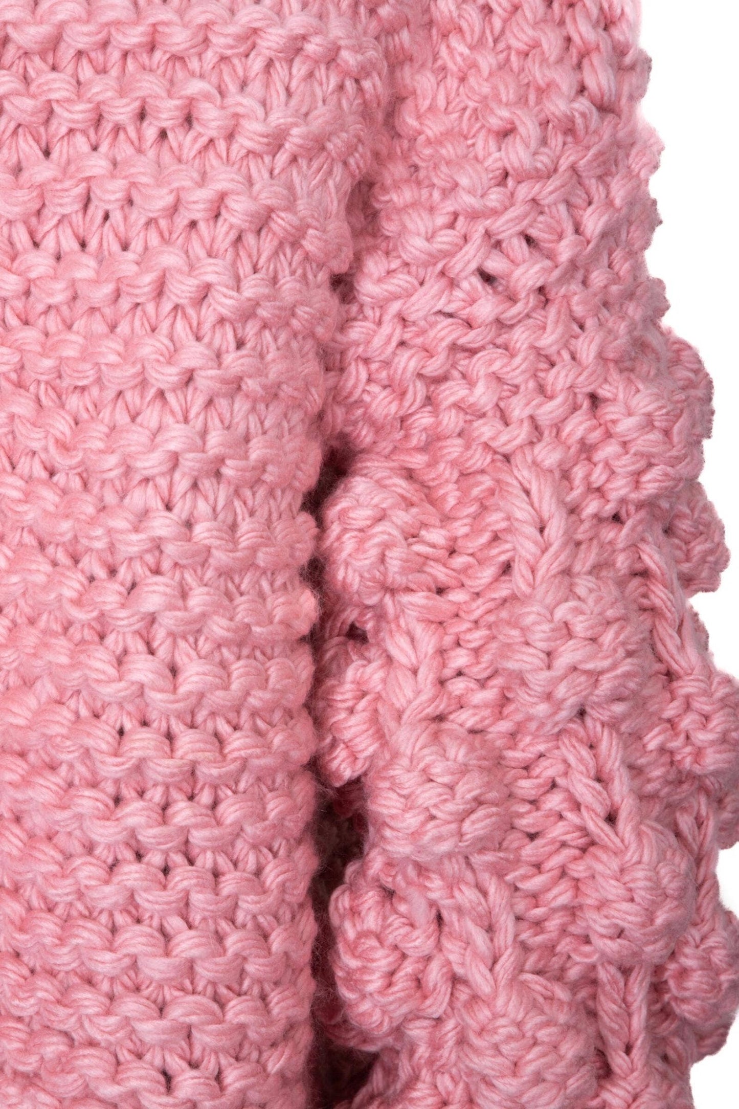 SAACHI - Bauble Sleeve Knit Cardigan Kimono: Pink