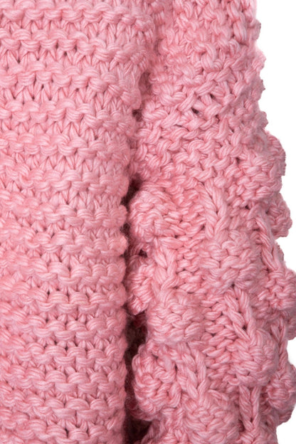 SAACHI - Bauble Sleeve Knit Cardigan Kimono: Pink