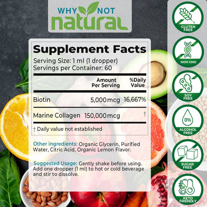 WhyNotNatural - Liquid Marine Collagen + Biotin