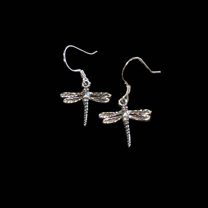 Jackie Gallagher Designs - Handmade Coastal Jewelry - Dragonfly Sterling Silver Earrings