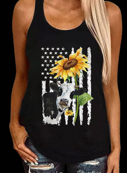Rosa Clothing - 4th Of July Loose Printed Vest