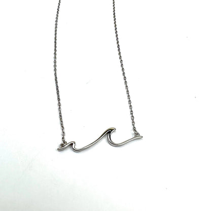 Jackie Gallagher Designs - Handmade Coastal Jewelry - Double Wave Sterling Silver Necklace