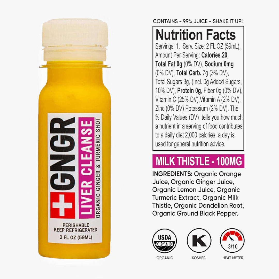GNGR Labs - Liver Cleanse Shot: Ginger, Milk Thistle, Dandelion Detox