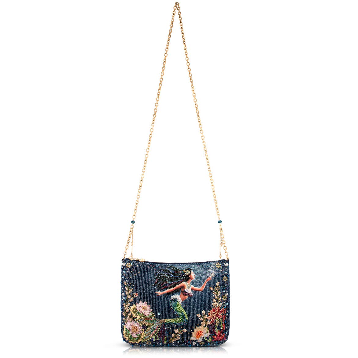 Mary Frances Accessories - Mermaid Magic Beaded Underwater Scene with Mermaid Crossbody