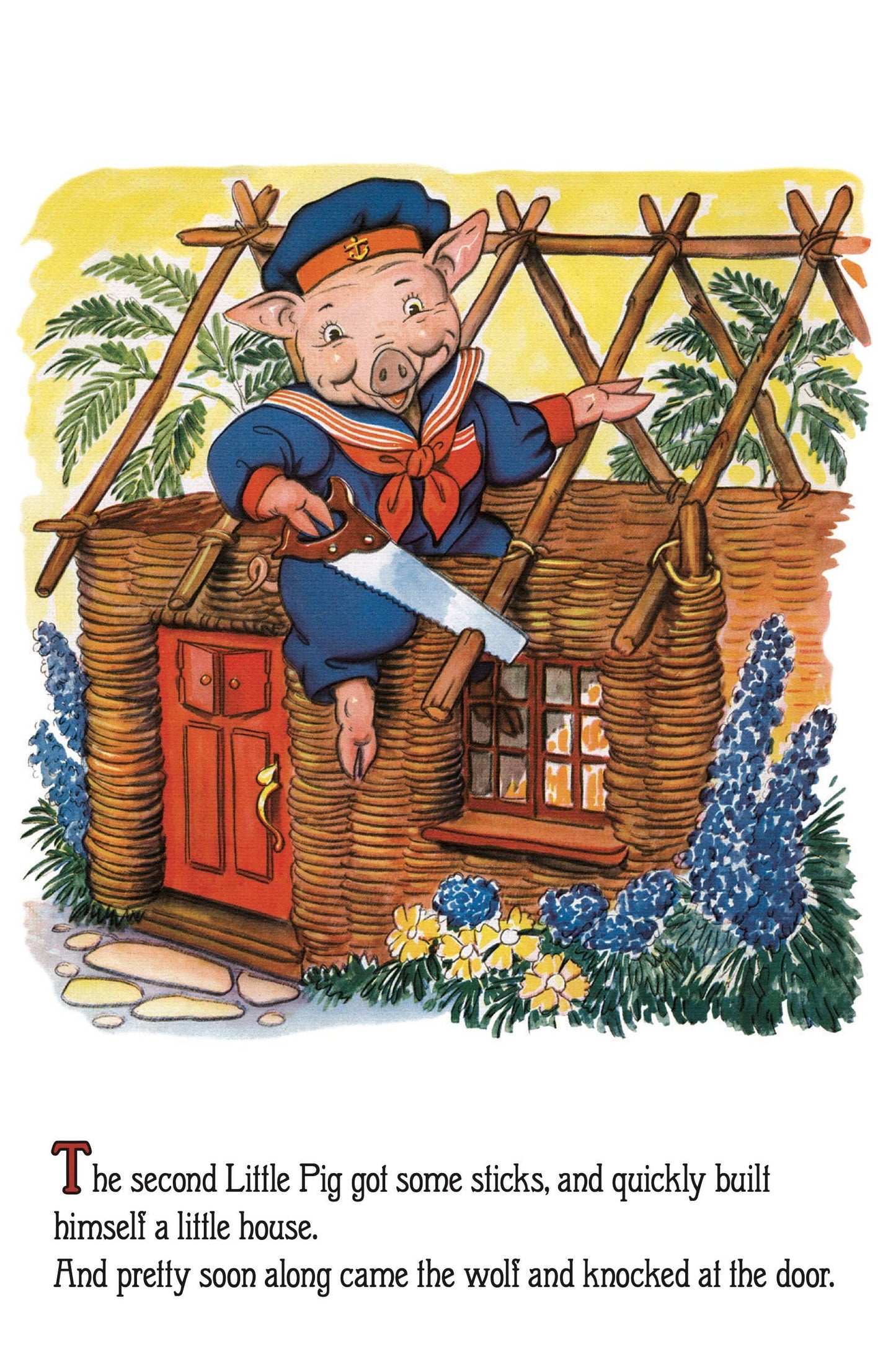 Laughing Elephant Books - The Three Little Pigs -Children's Board Book - Vintage