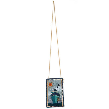 Mary Frances Accessories - On Board Beaded Cruise Ship Crossbody Phone Bag