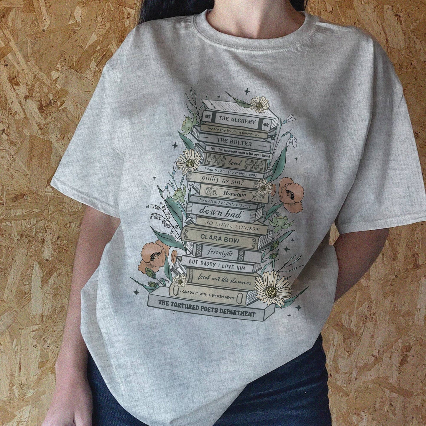 SONDO DESIGN LTD - The Tortured Poet Department As Book Shirt, Swiftie Shirt: M / Sand