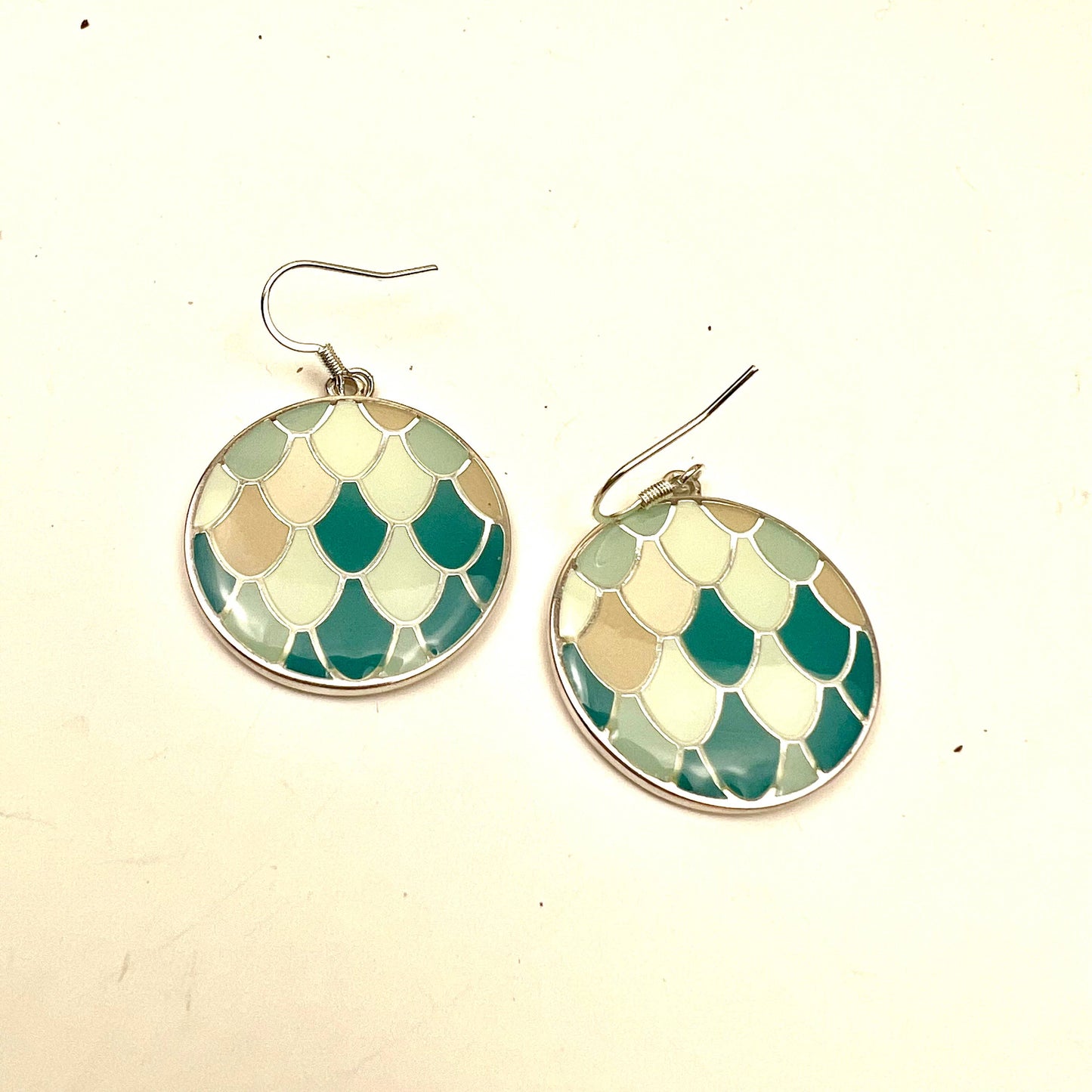 Jackie Gallagher Designs - Handmade Coastal Jewelry - Mermaid Scale Resin Earring