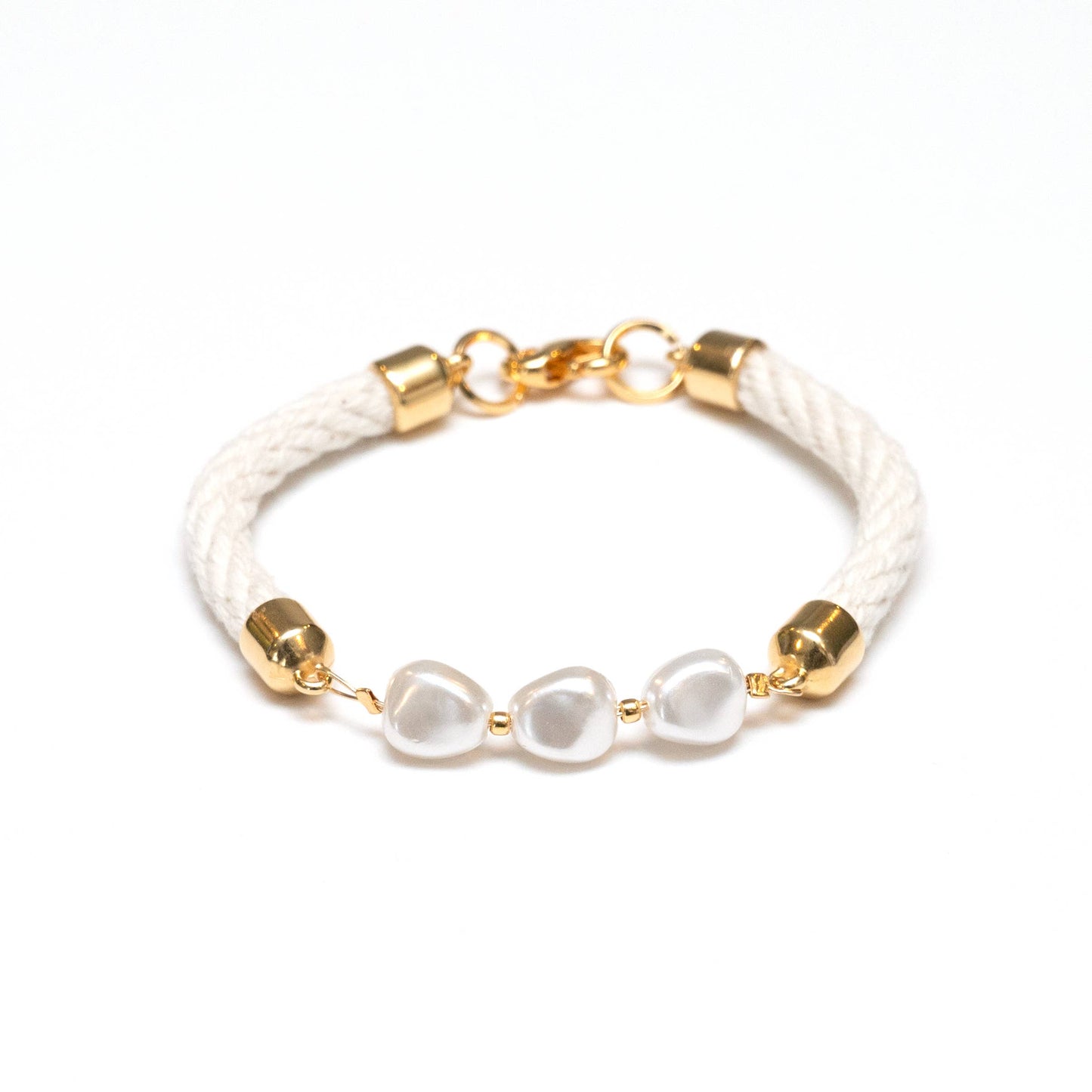 Allison Cole Jewelry - Atlantic - Ivory/Gold - Nautical Rope Bracelet
