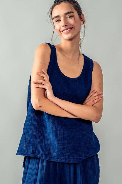 Urban Daizy - **TRANQUILITY TANK TOP: WHITE / S-2/M-2/L-2