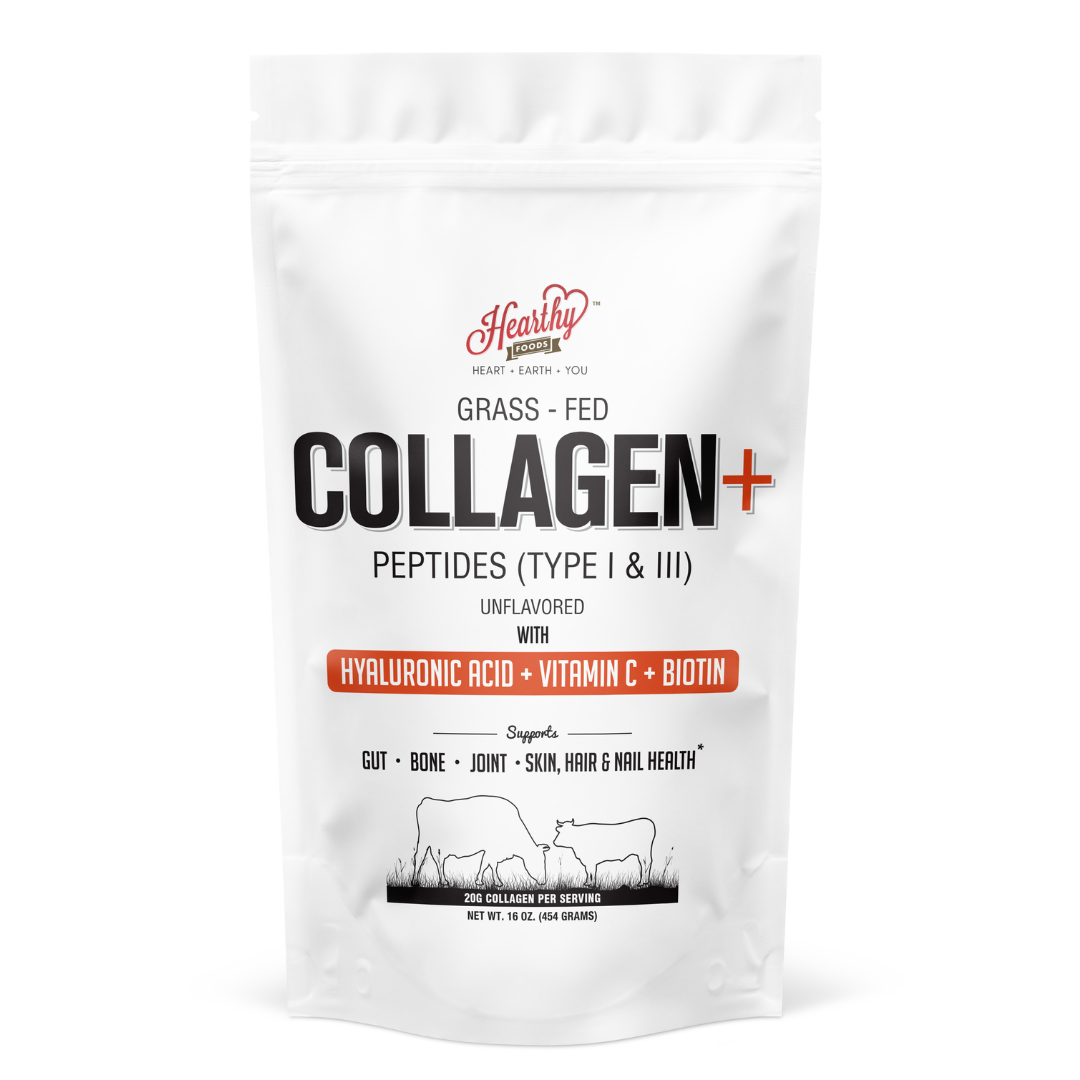 Hearthy Foods - Collagen+ with Hydrolyzed Collagen Powder - Biotin - Hyaluronic Acid & Vitamin C