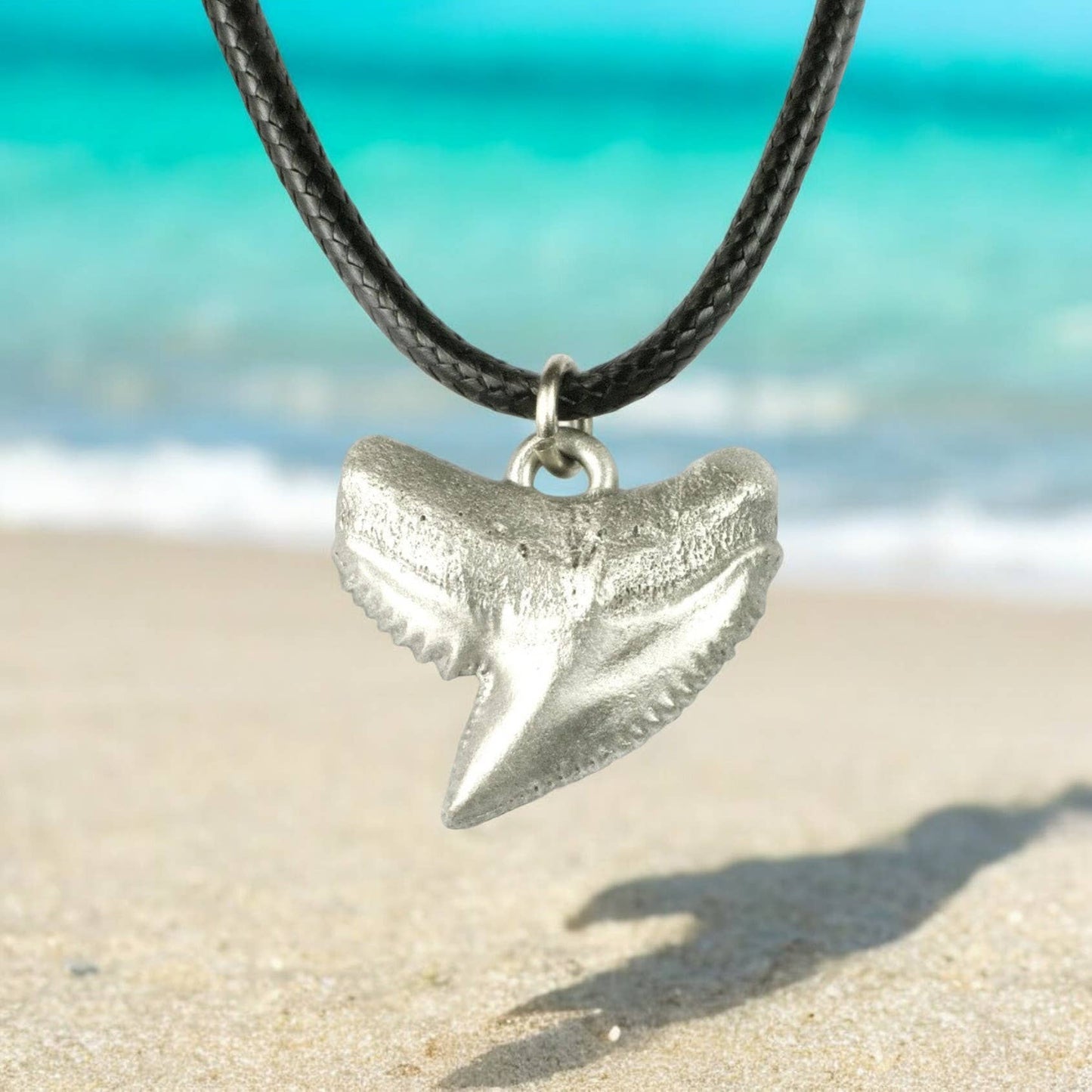 Big Blue by Roland St John - Shark Tooth Necklace with Pewter Pendant, Shark Gifts