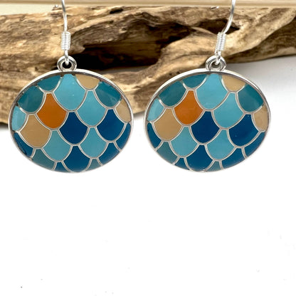 Jackie Gallagher Designs - Handmade Coastal Jewelry - Mermaid Scale Resin Earring