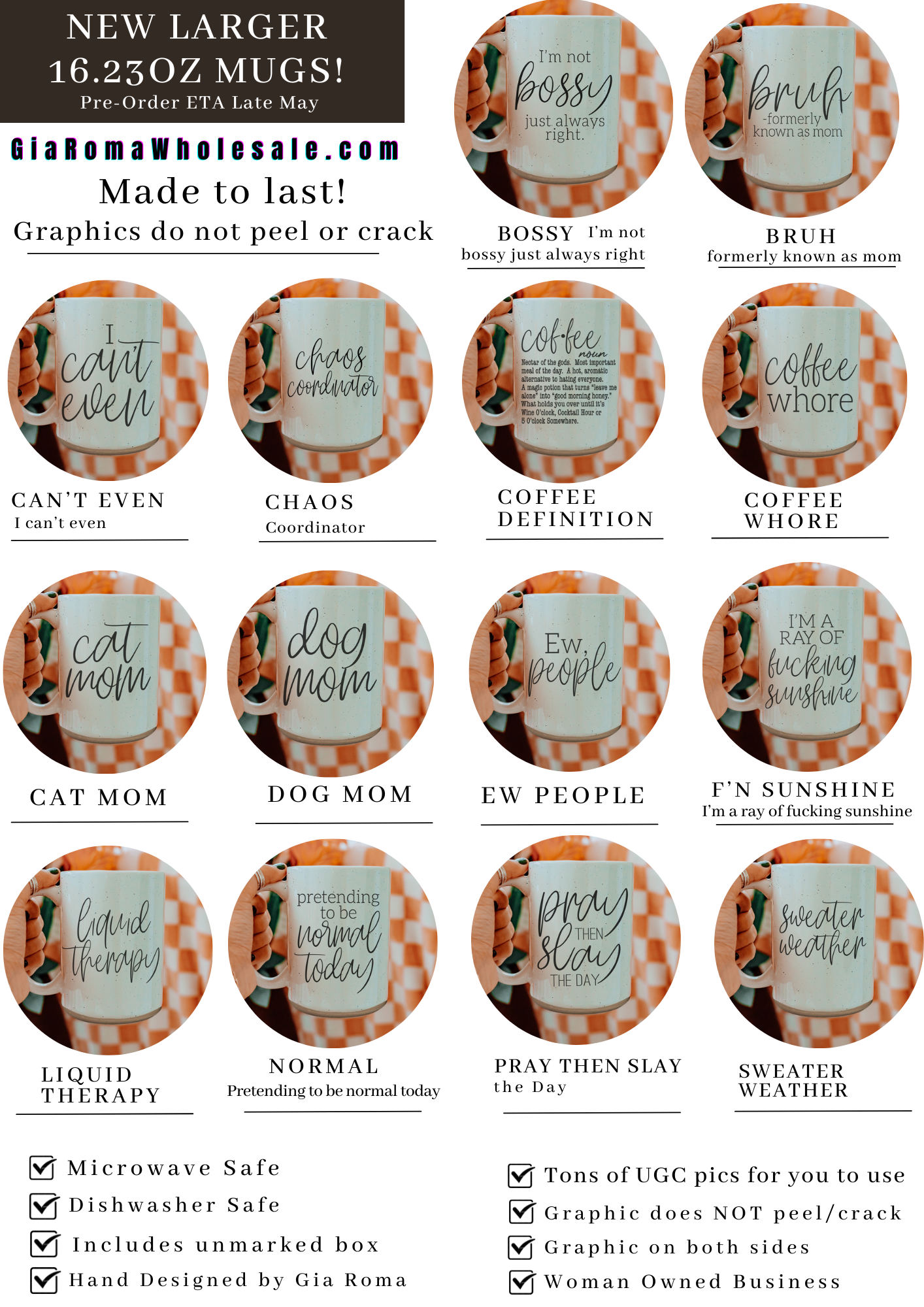 Gia Roma - Funny Coffee Mugs, Ceramic, Ray of F'n Sunshine Gift Ideas: Sunshine