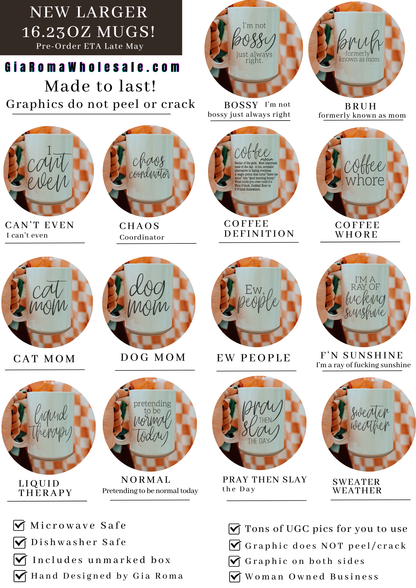 Gia Roma - Funny Coffee Mugs, Ceramic, Ray of F'n Sunshine Gift Ideas: Sunshine