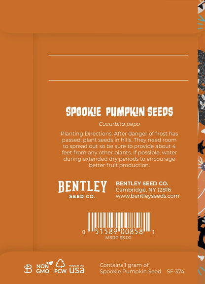 Bentley Seed Co. - Happy Halloween Jack O'Lantern - Spookie Pumpkin Seed Packet