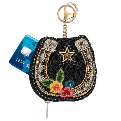 Mary Frances Accessories - Good Luck Beaded Horse Shoe Coin Purse/Key Fob