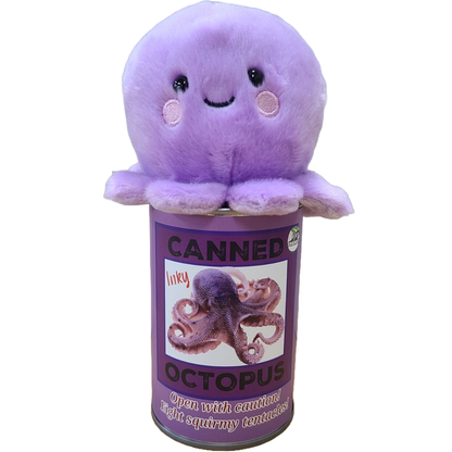 Canned Gifts - Inky the Canned Octopus - Eco-Friendly Plush w/Jokes