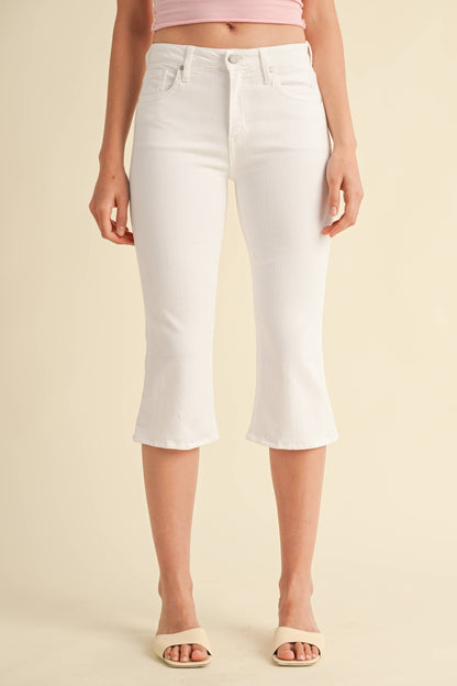 JUST BLACK DENIM - BP493J - WHT - Capri