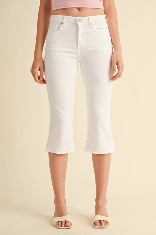 JUST BLACK DENIM - BP493J - WHT - Capri