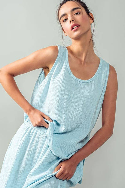 Urban Daizy - **TRANQUILITY TANK TOP: WHITE / S-2/M-2/L-2