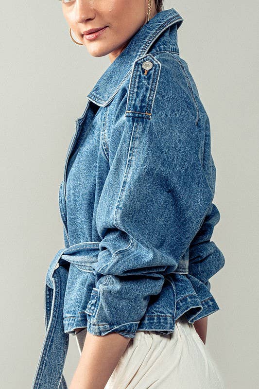 THE TRAILBLAZER TRENCH COAT : DENIM / S-2/M-2/L-2