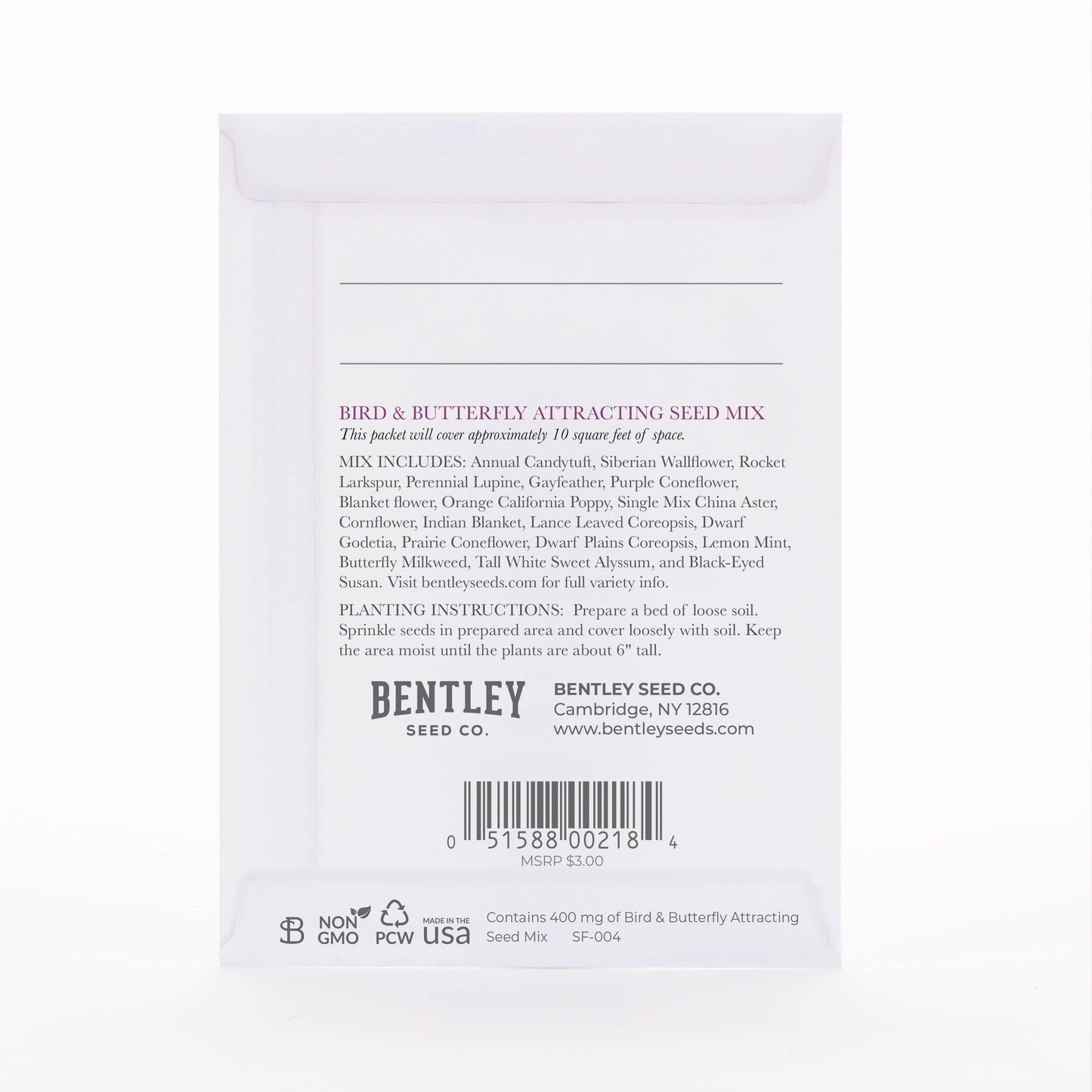 Bentley Seed Co. - Happy Mother's Day - Bird & Butterfly Attracting Mix