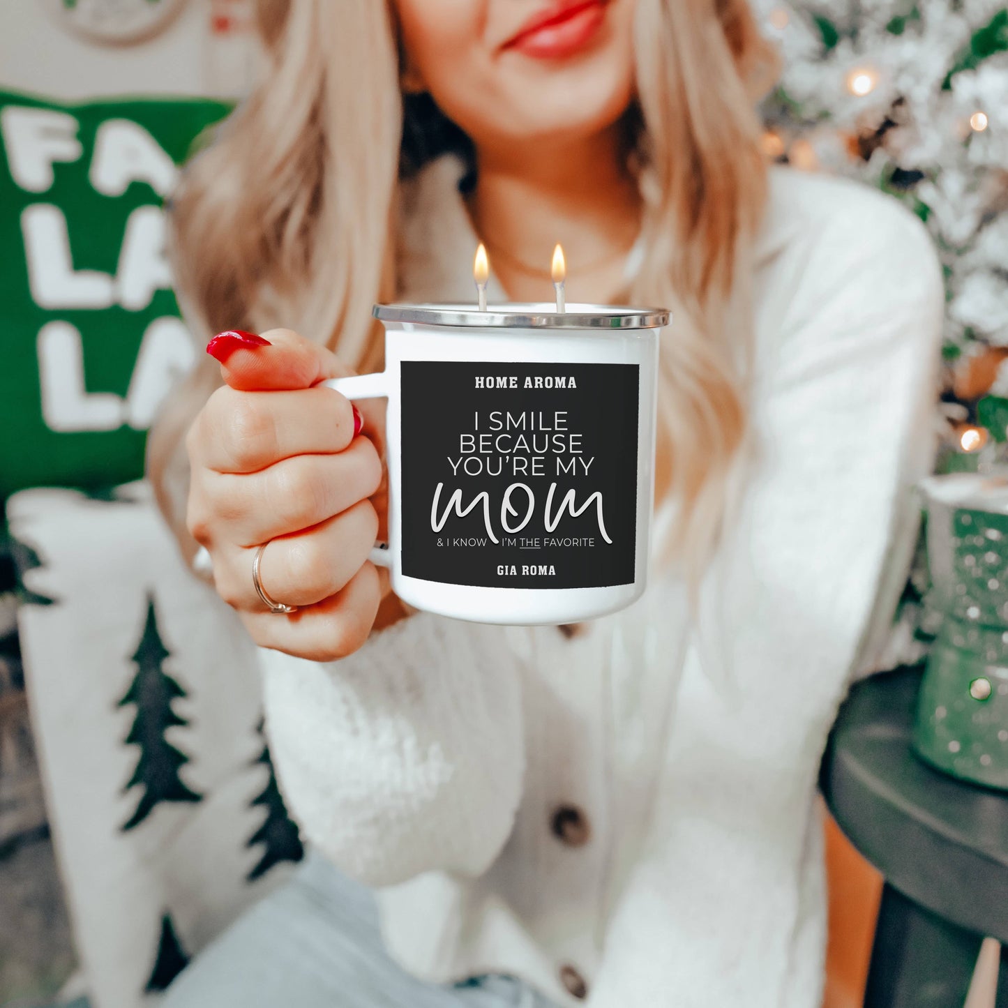 Gia Roma - Best Mom Ever Gifts, Mothers Day Candle Gift Sets, Funny Mom: Best Mom-White / Black Pepper +