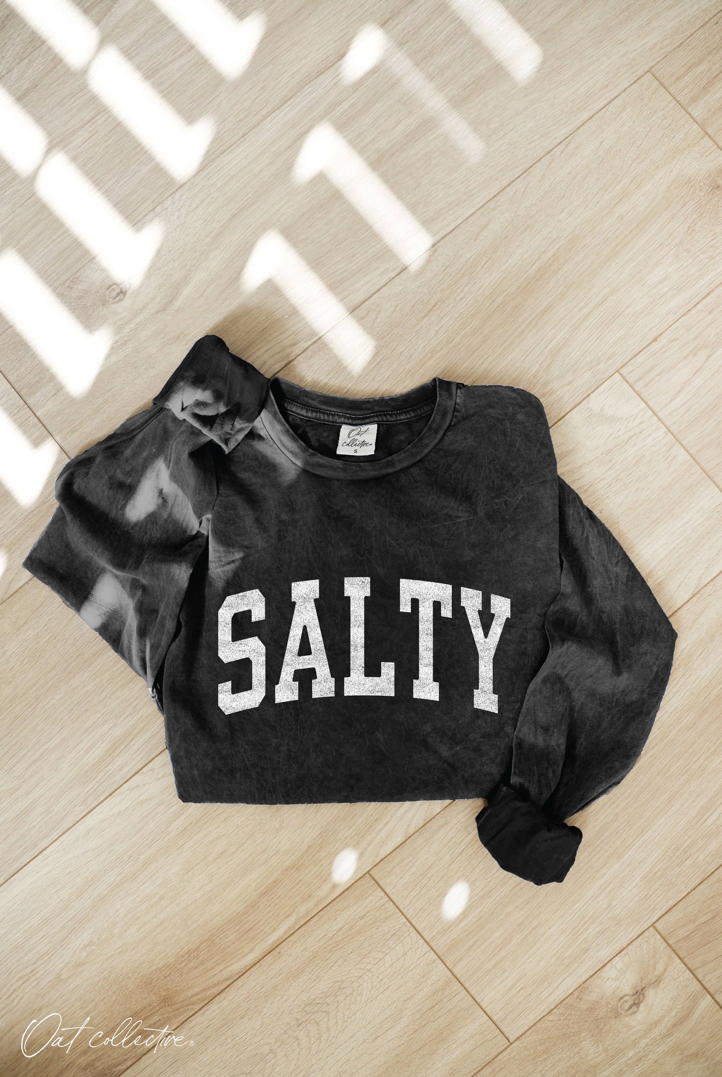 OAT COLLECTIVE - SALTY Mineral Washed Long Sleeve Graphic