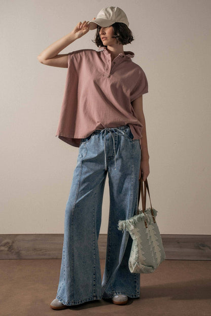 Textured Geometric Fringe Tote Bag