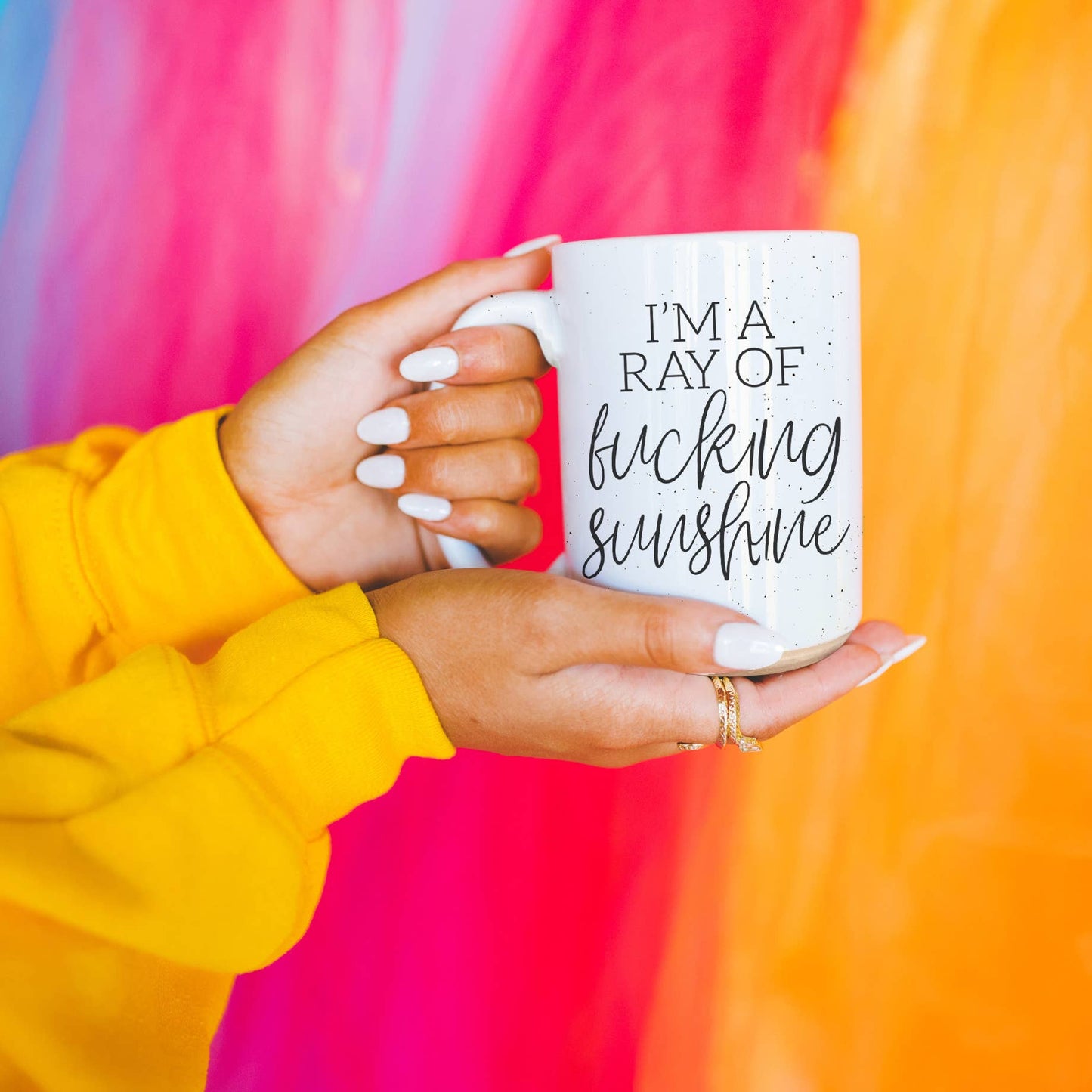 Gia Roma - Funny Coffee Mugs, Ceramic, Ray of F'n Sunshine Gift Ideas: Sunshine