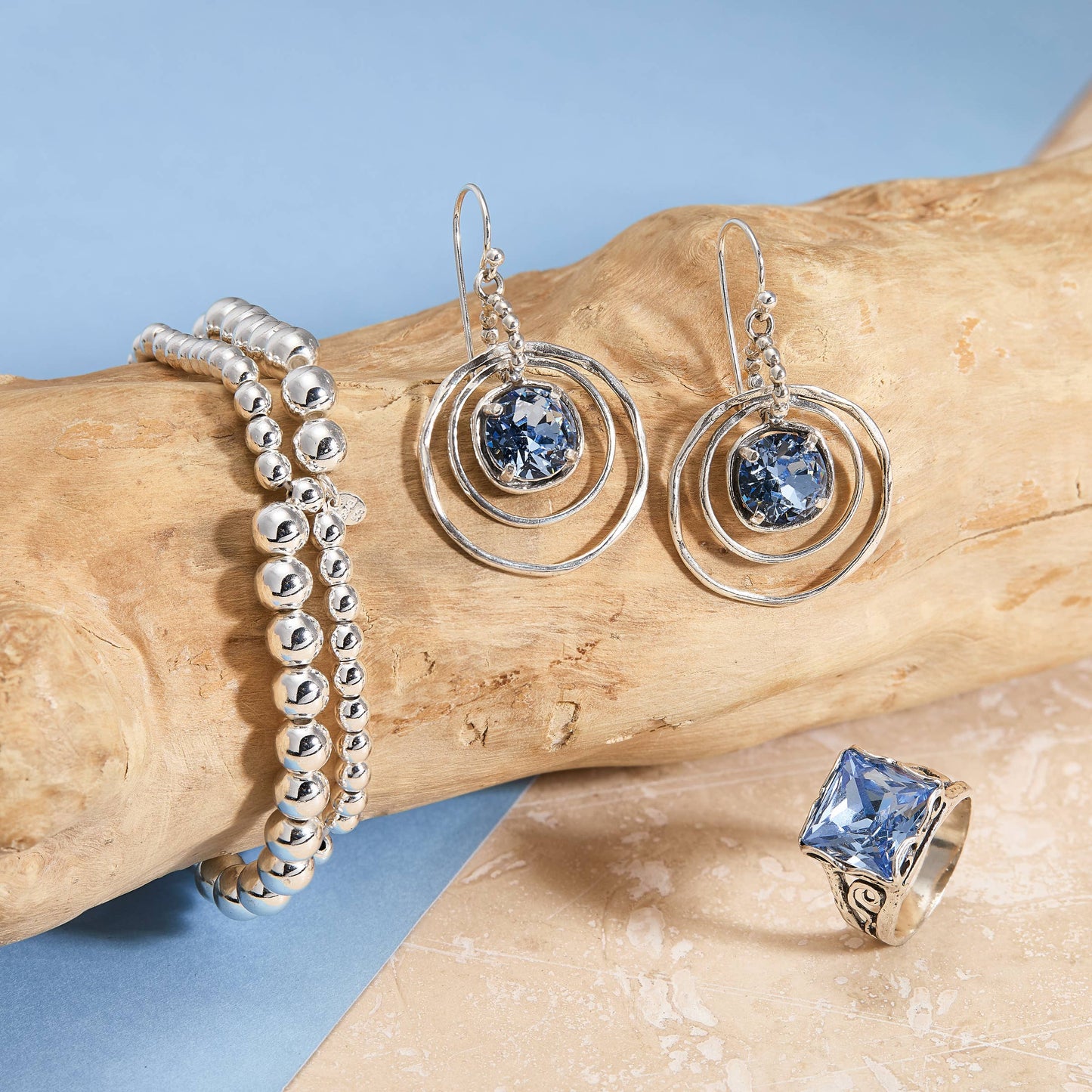 Silpada - Silpada 'High Spirits' Silver Hematite Stretch Bracelet