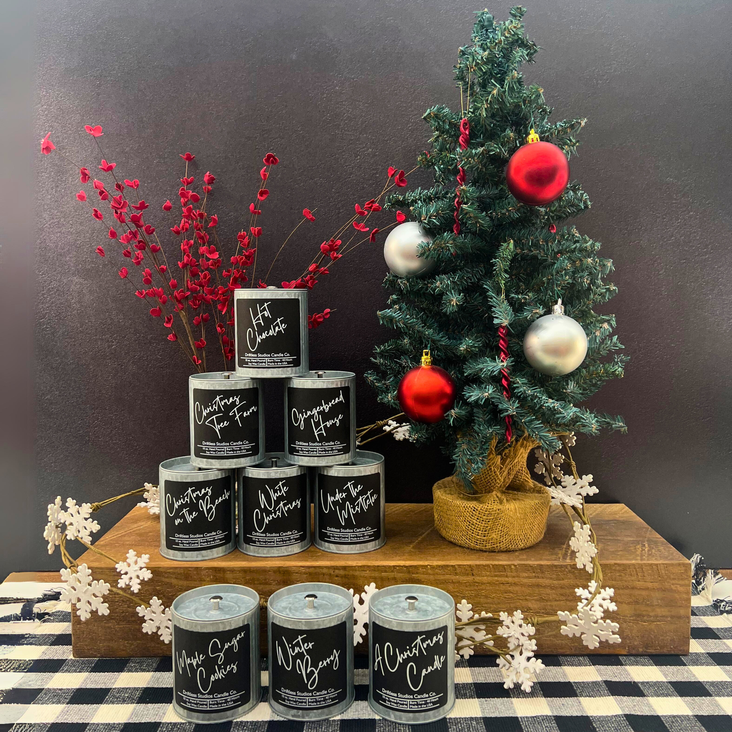 Driftless Studios - Christmas Tree Farm Scented Soy Candles - Rustic Home Decor