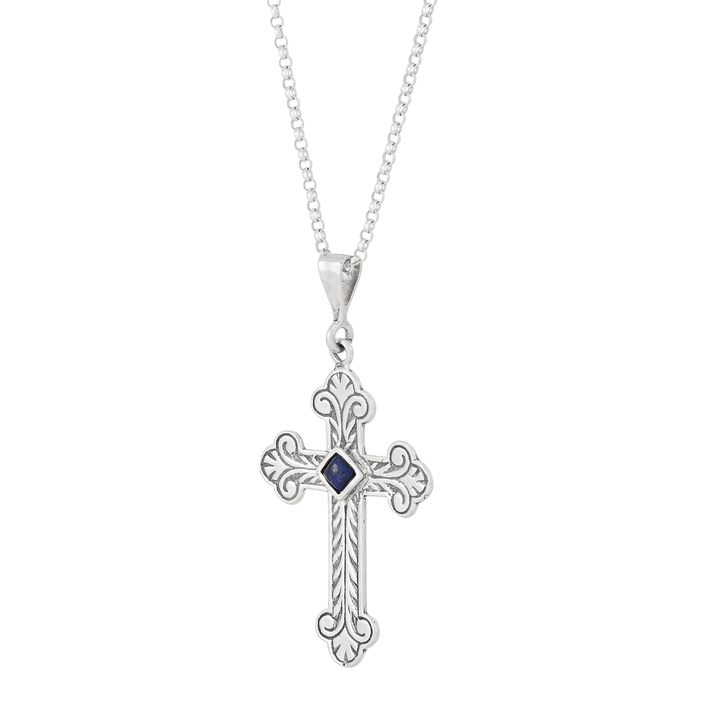 Silpada - Silpada 'Ocean Relic' Silver Blue Lapis Cross Necklace