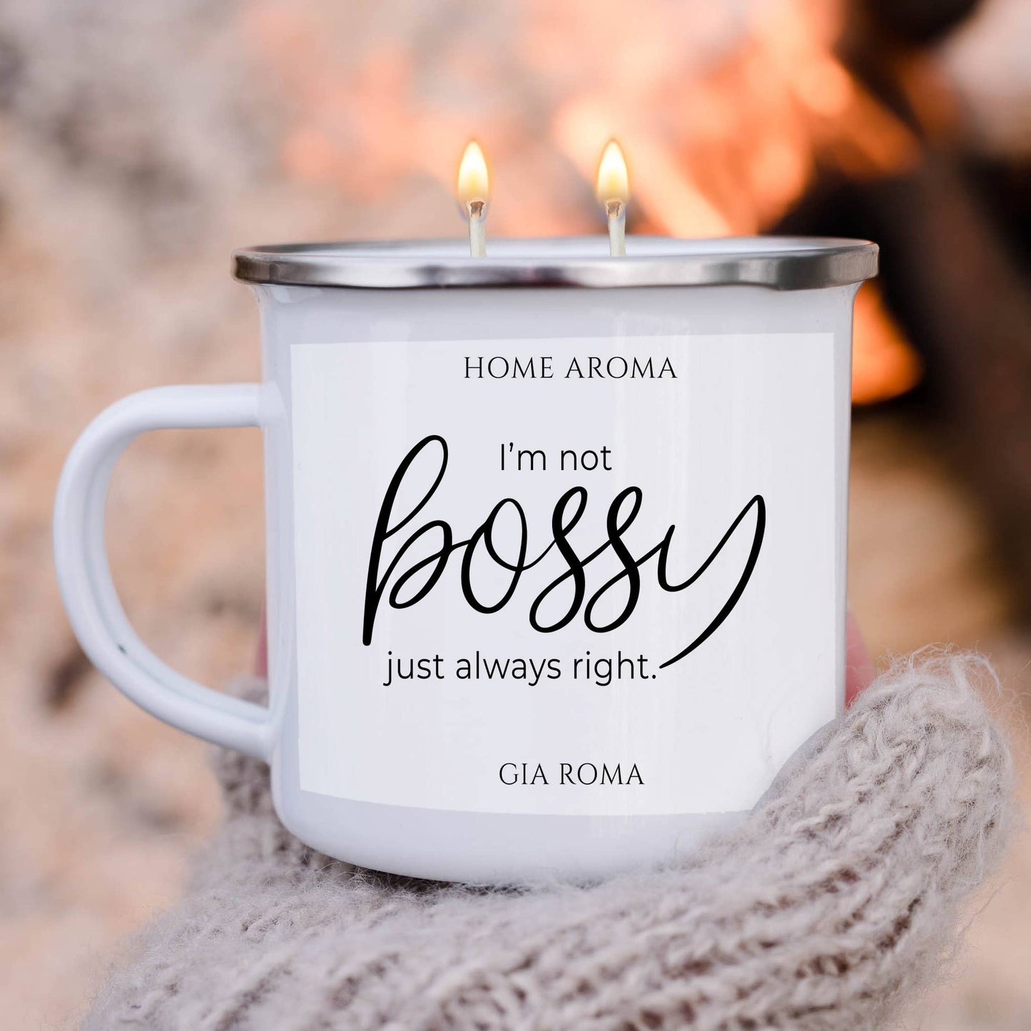 Gia Roma - Best Mom Ever Gifts, Mothers Day Candle Gift Sets, Funny Mom: Best Mom-White / Black Pepper +