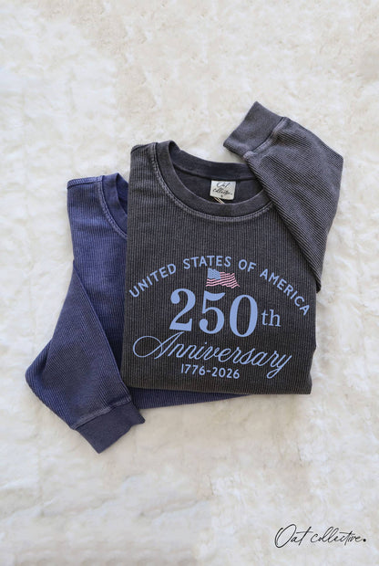 OAT COLLECTIVE - UNITED STATES OF AMERICA Cropped Thermal Vintage Pullover