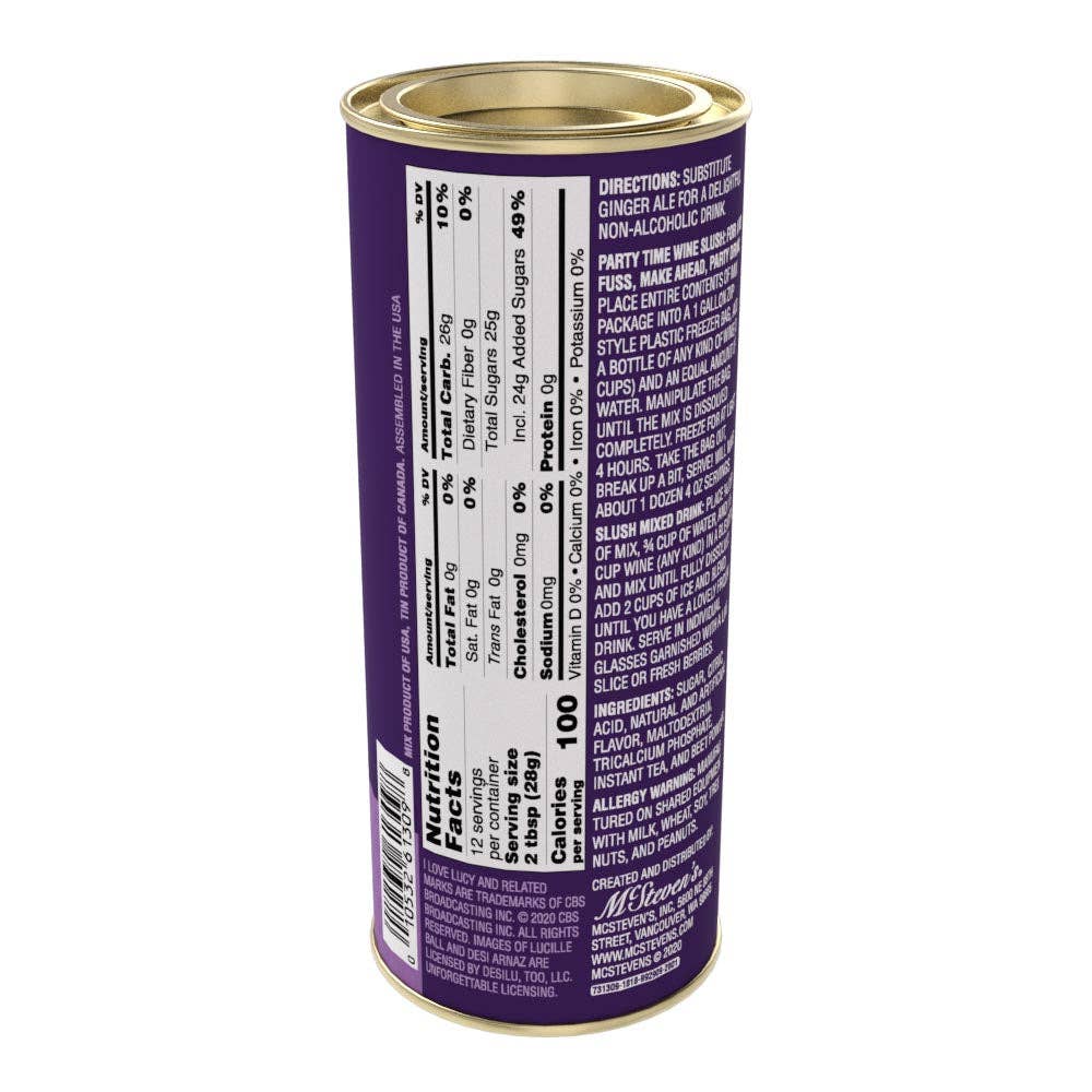 McSteven's - I Love Lucy's© Grape Wine Slush (12oz Tins)