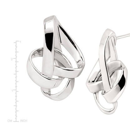 Silpada - Silpada 'Tied Up' Knotted Earrings in Sterling Sil: 1 1/16