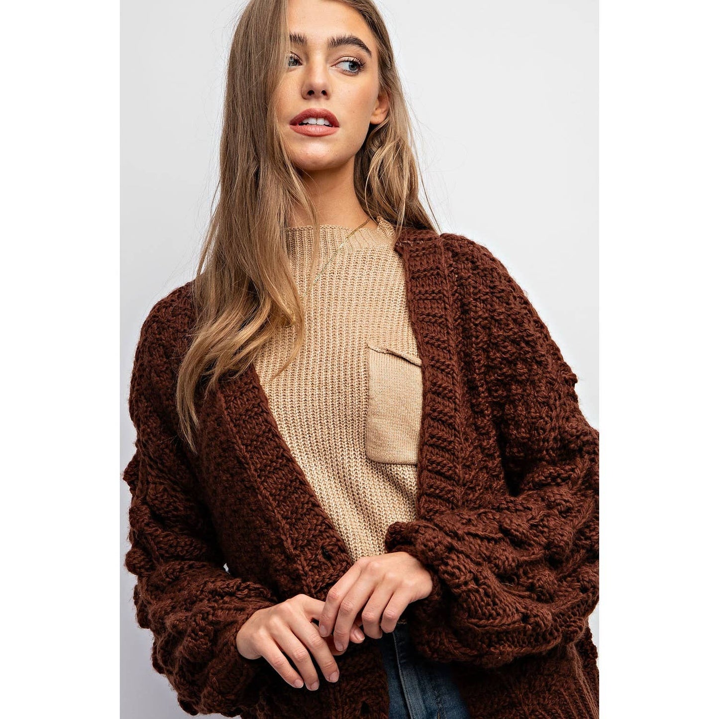 Sweet Generis - SWEET 3D FLOWER KNITTING CARDIGAN