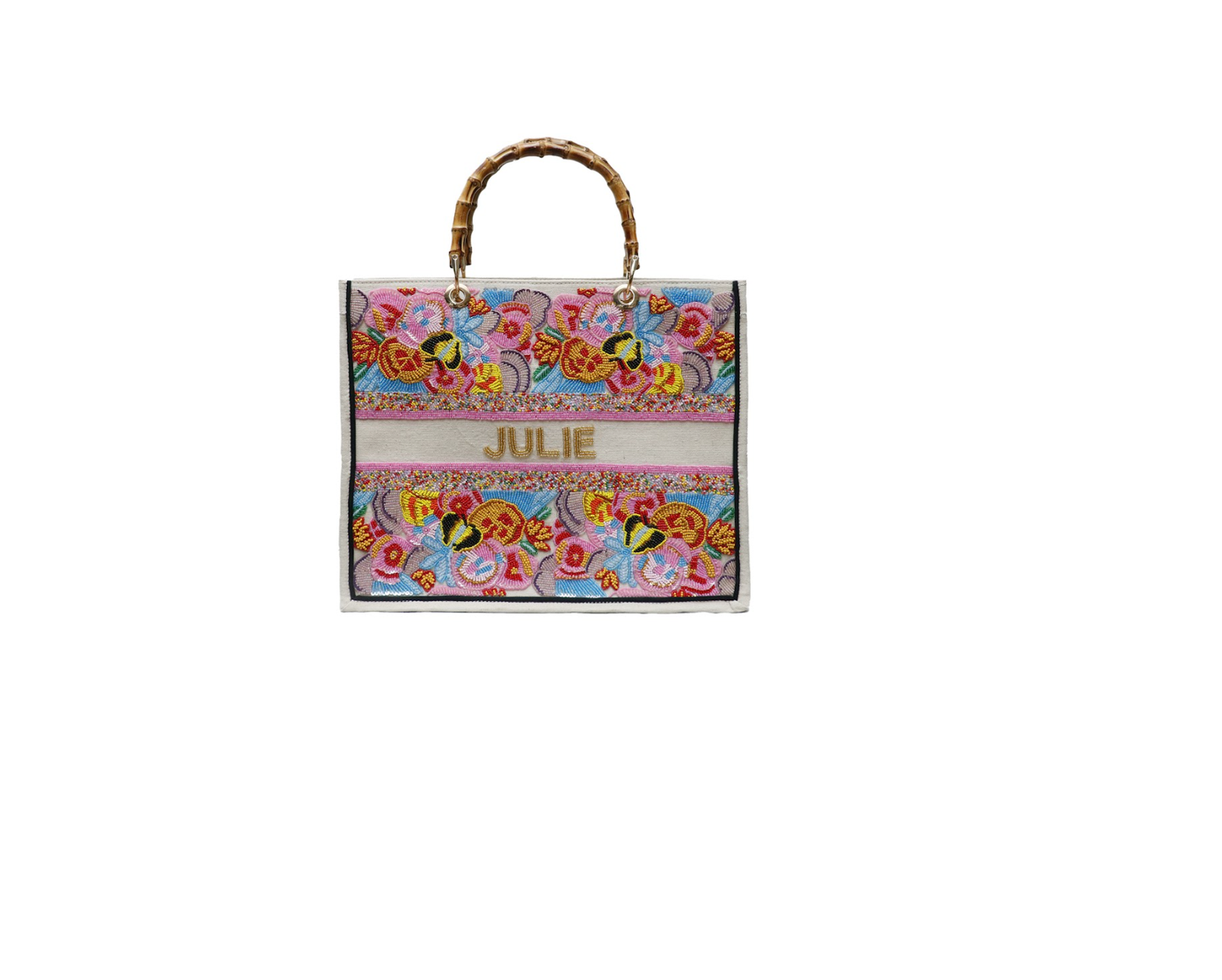 Tiana Designs - Multi bamboo Tote CD BH 5370 - 3001 -  Ivory / Multi