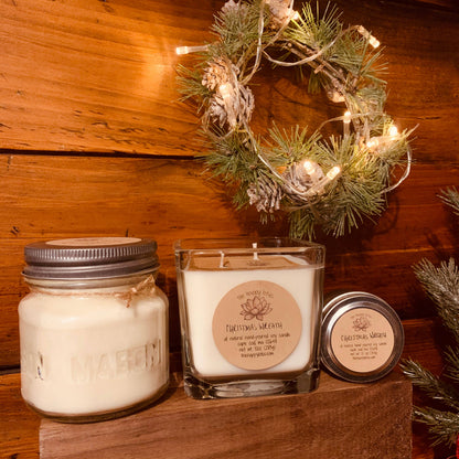 The Happy Lotus - Christmas Wreath Candles - Holiday Scent